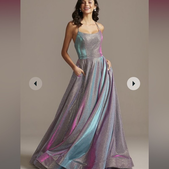 David’s Bridal iridescent ball gown with lace-up back - Picture 5 of 5